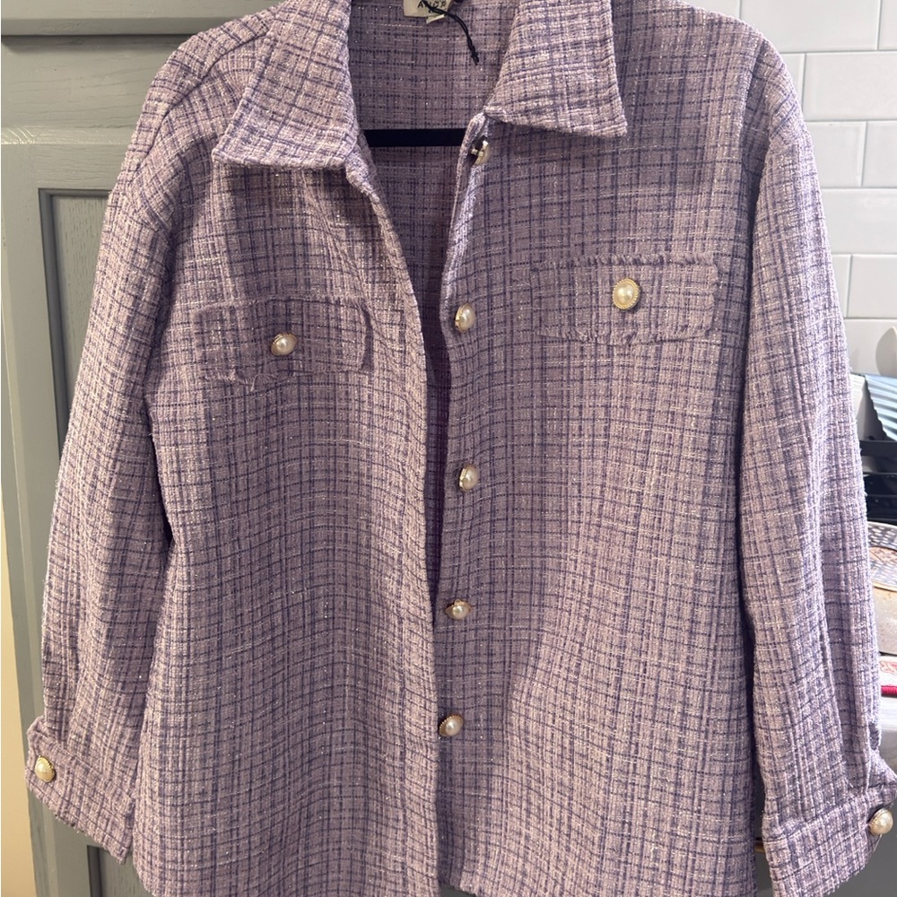 Andree Lavender Textured Jacket